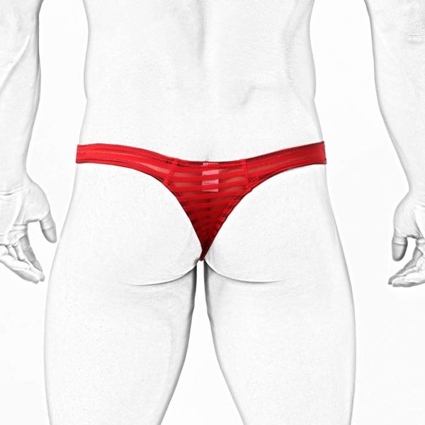 

men's thong t-pants ice low waist underwear men's butt, Black;white
