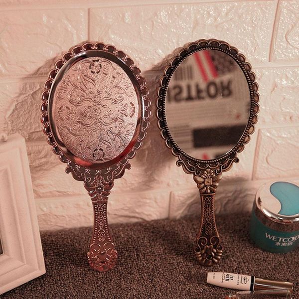 

mirrors creative retro lace handle mirror hand-held cosmetic portable small round