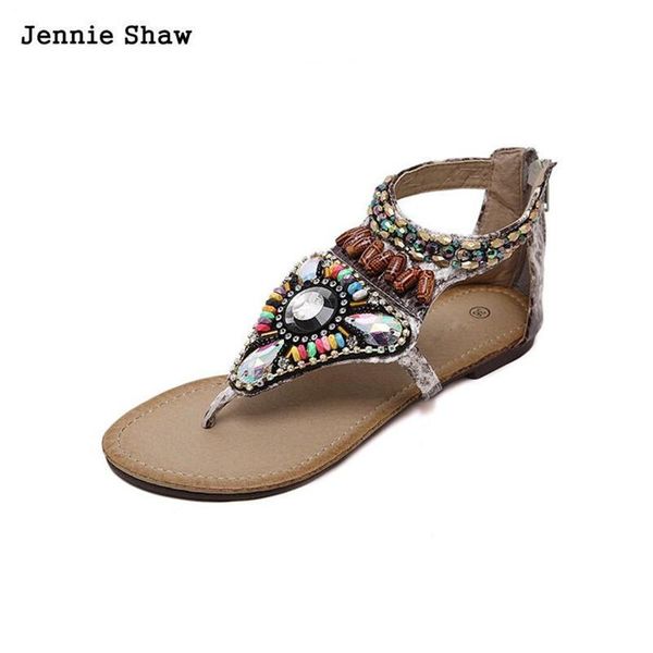 

summer flats sandals women shoes casual/leisure flip bead beach, Black