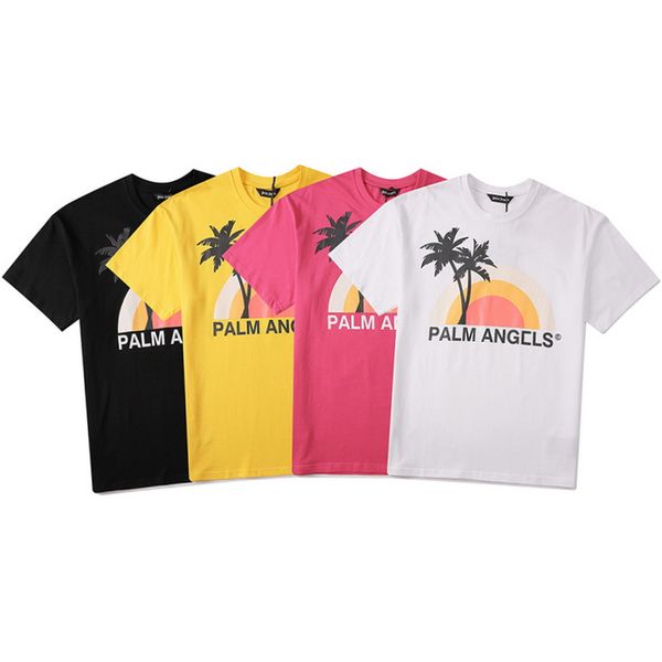 

brand meichao palm angcls coconut short sleeve t-shirthgif, White;black