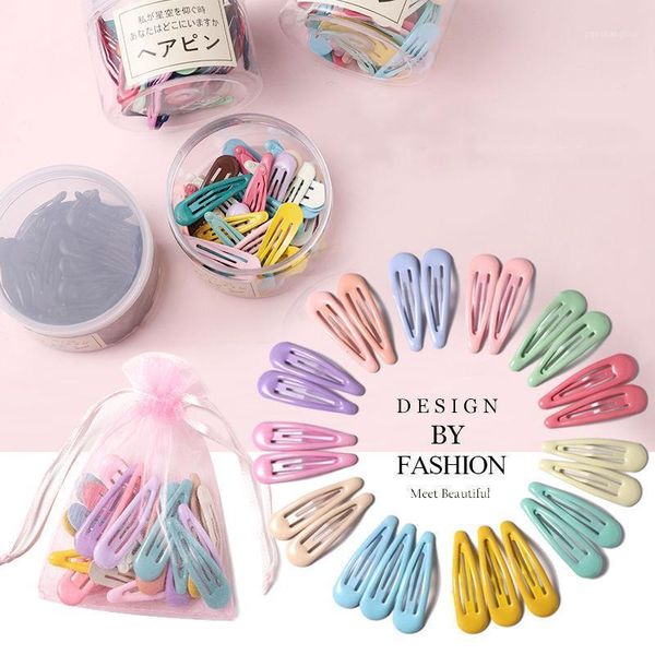 

10//40 women girls cute colorful waterdrop shape hairpins sweet hair clips barrettes slid clip fashion accessories1, Slivery;white