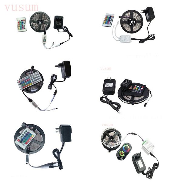 

strips wifi 5m 10m led strip light rgb waterproof smd 3528 dc12v string diode flexible ribbon contoller +adapter plug