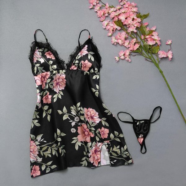

pyjamas women womens sleepwears pajamas sleep wear fashion flower lace sleepwear lingerie temptation underwear jumpsuit, Black;red
