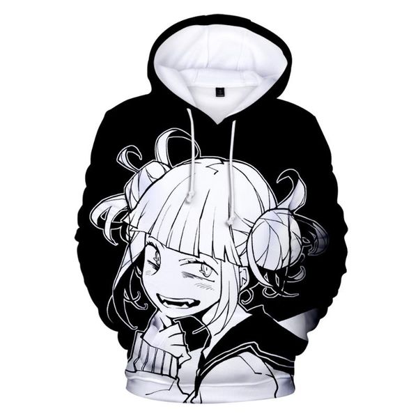 

men's hoodies & sweatshirts 2 to 14 years kids anime my hero academia himiko toga jk 3d boku no funny boys/gilrs sweatshirt children, Black