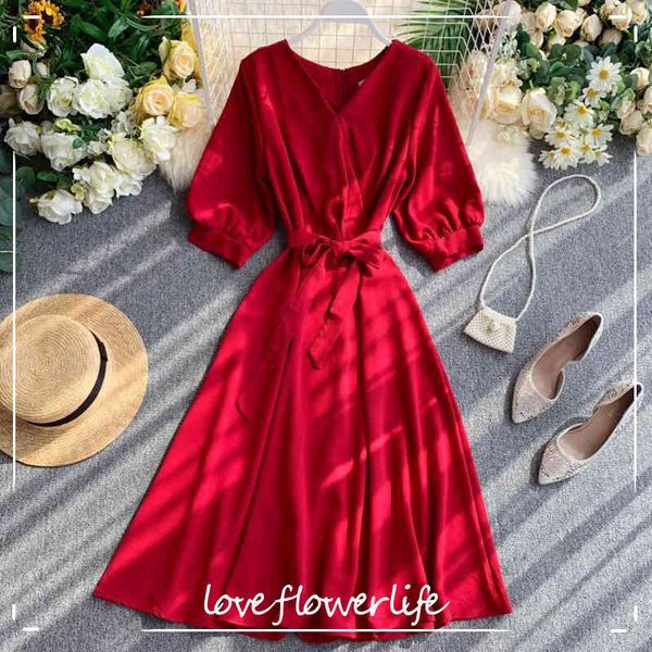 

fashion summer v neck midi long dress slim vestido evening party bandage dress women casual elegant high waist dresses 210521, Black;gray
