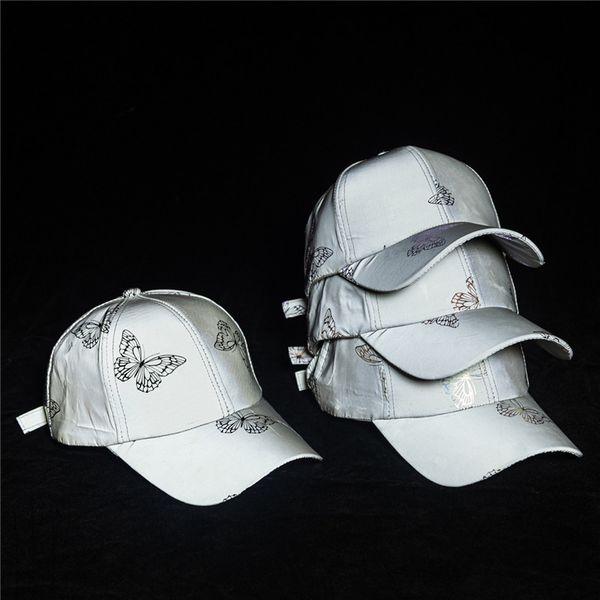 

reflective cap children's cap glow in the dark fluorescent cap, Black;white