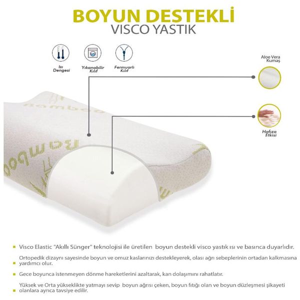 

pillow visco foam bamboo neck support