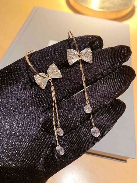 

jia stud earrings di d caibao bow with s925 silver, Golden;silver