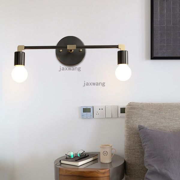 

wall lamp nordic brass living room creative bedroom bedside light american simple full bronze mirror front sconce art