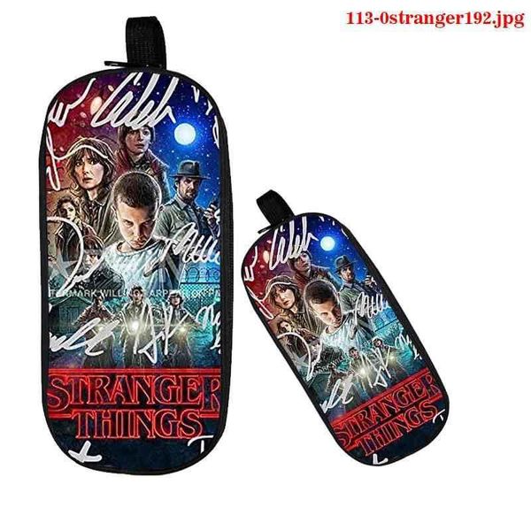 

cosmetic bags & cases kids fashion men's backpack pencil case school bag travel large capacity stranger thingsbackpack pen
