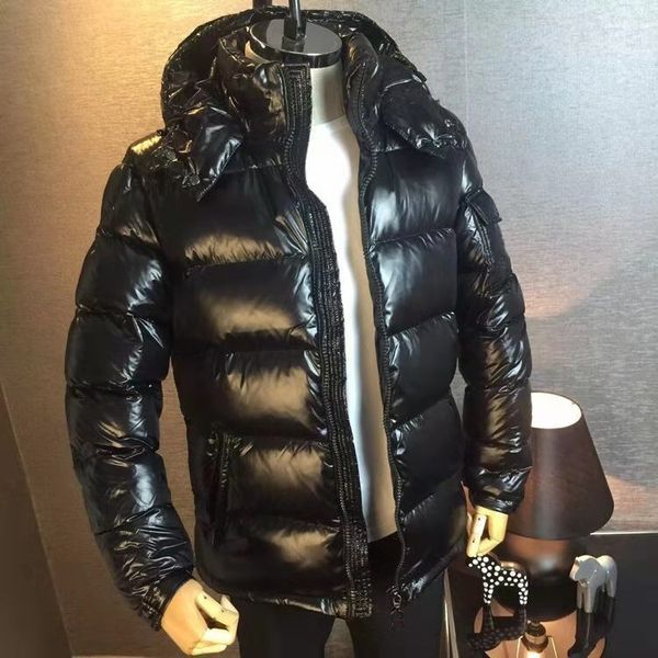 

2021 men's down jacket tide brand fashion letter printing coats, Black