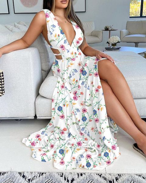 

casual dresses 2021 women's printed dress, Black;gray