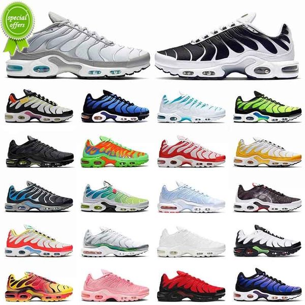 

36-45 2021 tn plus men running sports shoes size 12 oreo smoke grey triple black all white hyper blue womens outdoor trainers sneakers 36-46