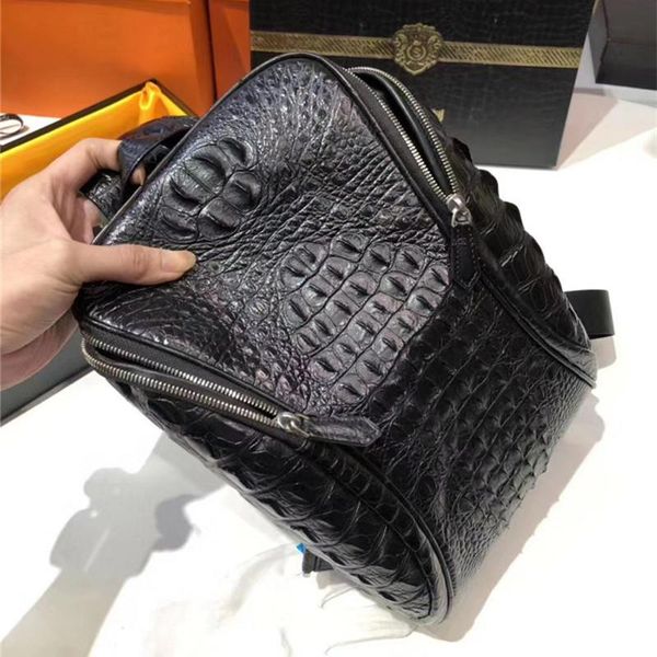 

waist bags authentic crocodile skin men's casual black chest bag small travel purse genuine exotic alligator leather male crossbody
