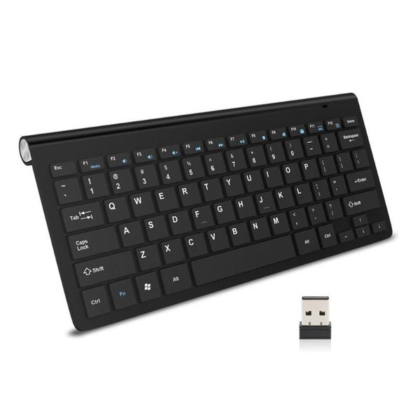 

computer wireless keyboard portable 2.4g usb keyboards rubber keycaps mini ergonomic noiseless for pc laptop