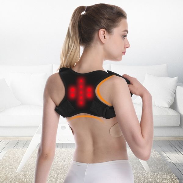 

D8CY posture hunchback back hump belt correction belt adult male and suspenders female spine sitting posture correction device, Black;white