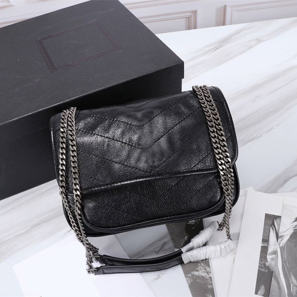 

Designer handbag women shoulder bags niki flap pocket fashion messenger bag Purse chain tote Designers Womens Handbags Purses leather Totes Crossbody, Black