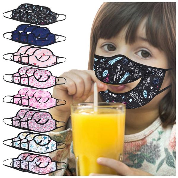 

hair accessories 3pcs kids child face mask for headband bandana mouth caps masque en tissu lavable pour enfant mondmaskers wasbaar maske, Slivery;white