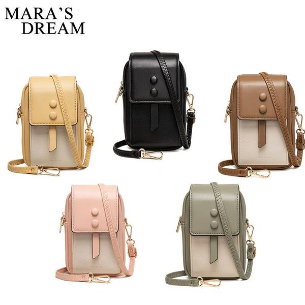 Вечерние сумки Mara Mane Fashion Small Crossbody Женщины Mini PU Кожаный Плечо Сумка Messenger Для Девочек Желтые Дамы Телефон Подарок