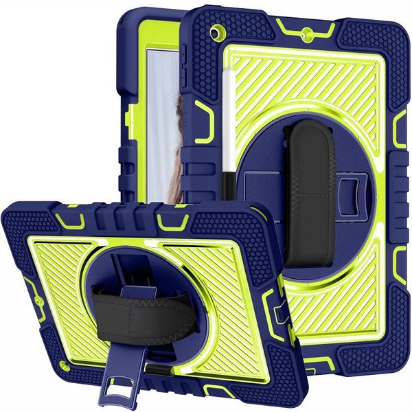 Robô Kickstand Heavy Duty Tablet Cases para iPad 10th 10.2 Air 4 5 Pro 11 Mini4 Mini5 Mini Samsung Galaxy Tab A8 X200 6 Hybrid 3 em 1 Silicone Robusto À Prova de Choque