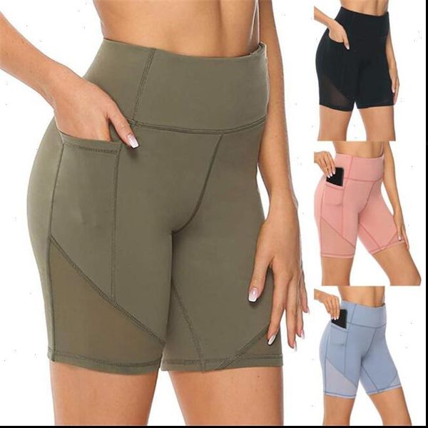 

womens legging high waist pocket short leggings training abdomen control breathable running ladies solid pants, Black