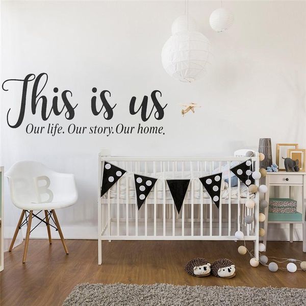 

wall stickers living room bedroom decals this is our home life story quote family art decoration