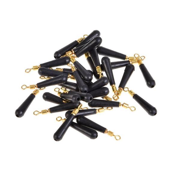 

100pcs/set fishing gear block rotation drift floats accessory bobber copper+ rubber tools accessories