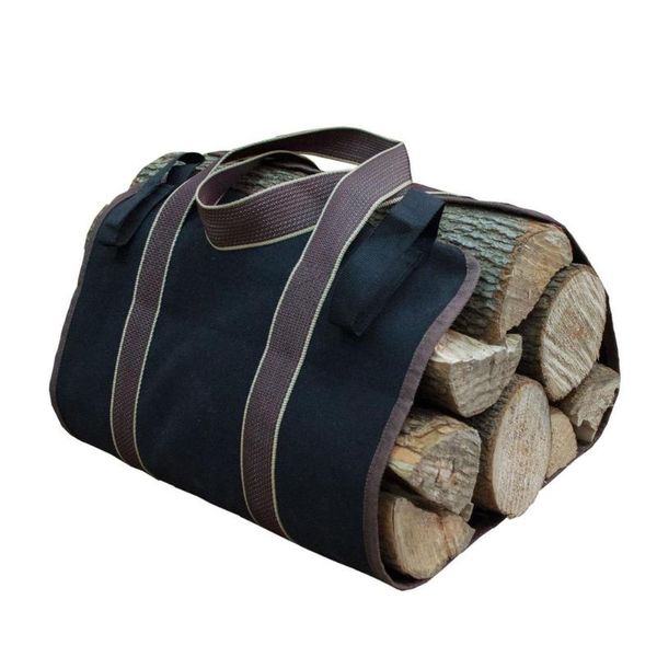 

storage bags canvas firewood wood carrier bag outdoor log carrying holder carry