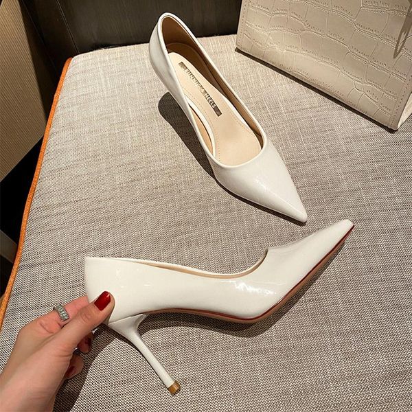 

dress shoes women 8cm high heels lady party scarpins luxury designer white red nude stripper low plus size fetish pumps, Black