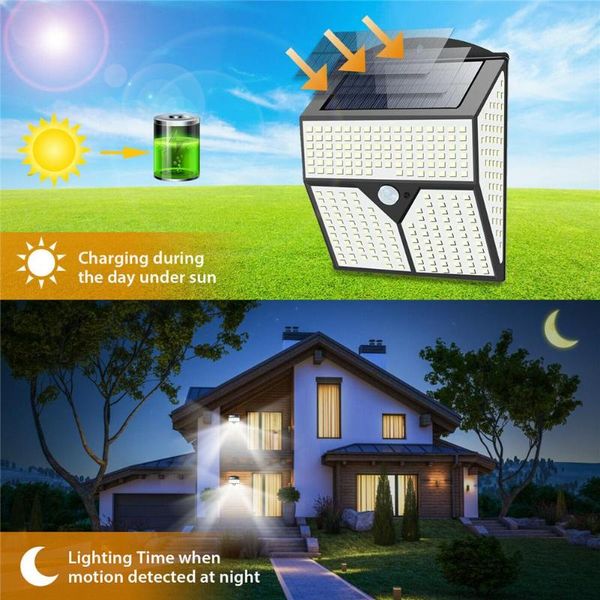 

outdoor wall lamps 436 led infrared motion sensor light solar waterproof garden