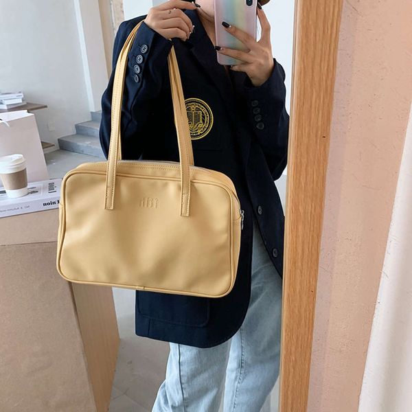 

korean tote bag 2020 one shoulder new women's bag pu hand fashion versatile large capacity