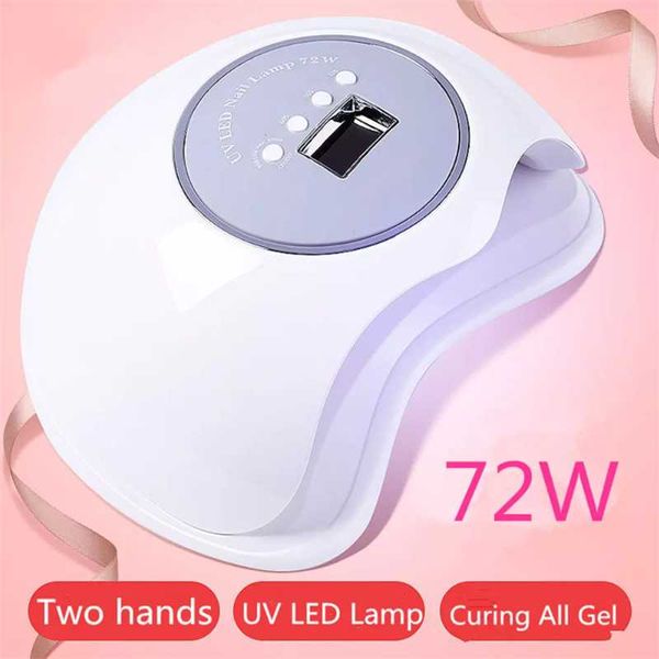 

nail dryers 72w dryer uv led lamp curing all gels smart sensor four speed eternal painless mode large space