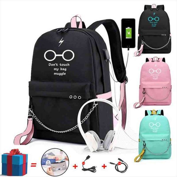 

school canvas backpack multifunction usb charging travel student for teenagers boys girls bag lapwomen bags