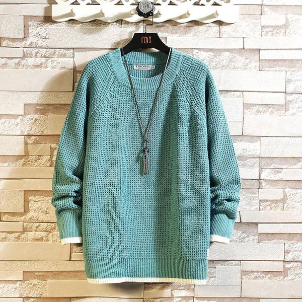 

men's sweaters 2021 winer men casual solid sweater loose harajuku pullovers male fashion o-neck daily knitwear s-4xl, White;black