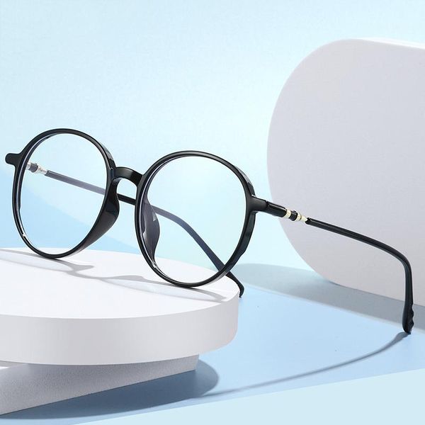 

fashion sunglasses frames blue light blocking optical glasses frame for men and women prescription eyewear full rim oval plastic spectacles, Black
