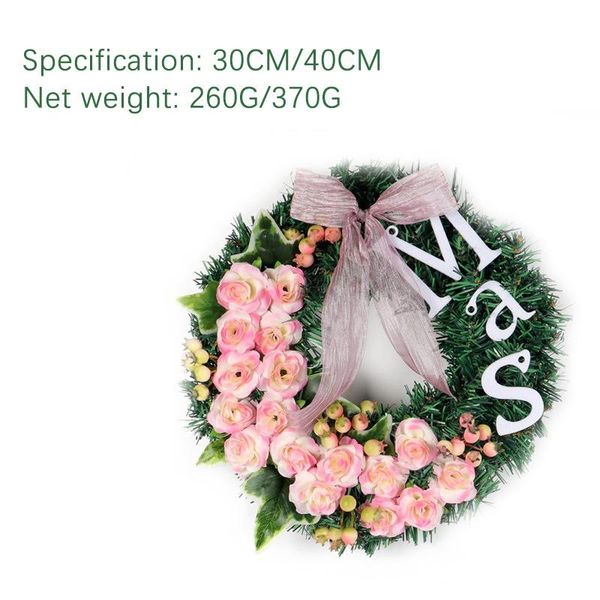 

decorative flowers & wreaths christmas wreath mas letter rose pvc home el mall window decoration pendant