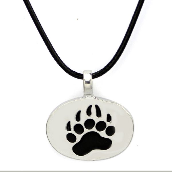 

selling new bear paw necklace jewelry personalized dog paw footprint pendant, Silver