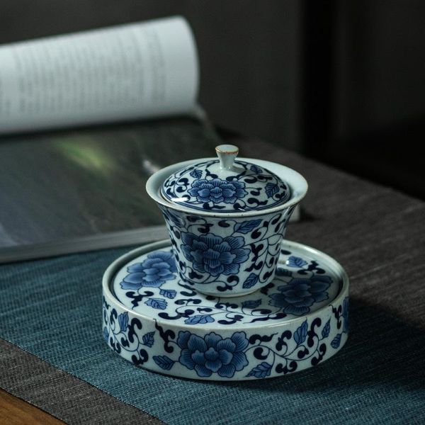 

mugs chinese blue and white porcelain tea bowl sets classical stoare sancai cups long distance relationship gifts