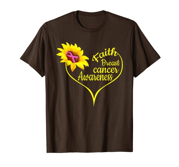 

Faith Sunflower Breast Cancer Awareness Gift For Men Women T-Shirt, Mainly pictures