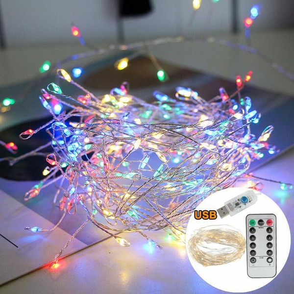 

strings 3m 5m copper wire led usb remote control string lights firecracker fairy garland light for christmas 8 modes wedding party