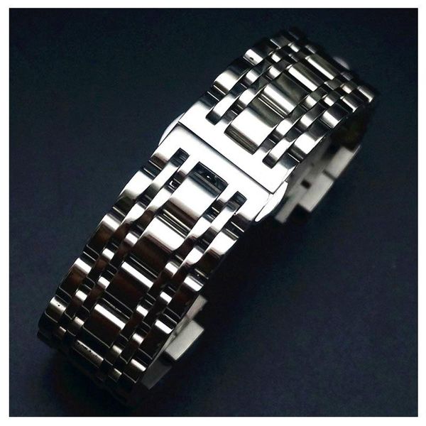 

watch bands 20mm stainless steel band solid classic metal wristband for smart strap men samsung galaxy 42mm, Black;brown