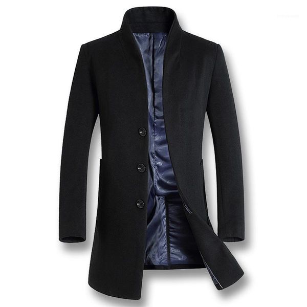 

men's jackets walkwide 2021 men business casual woolen coats hombre male fashion slim fit large size winter autumn parkas, Black;brown