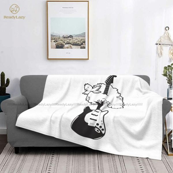 

blankets electric guitar blanket furry fleece cold soft bedspread