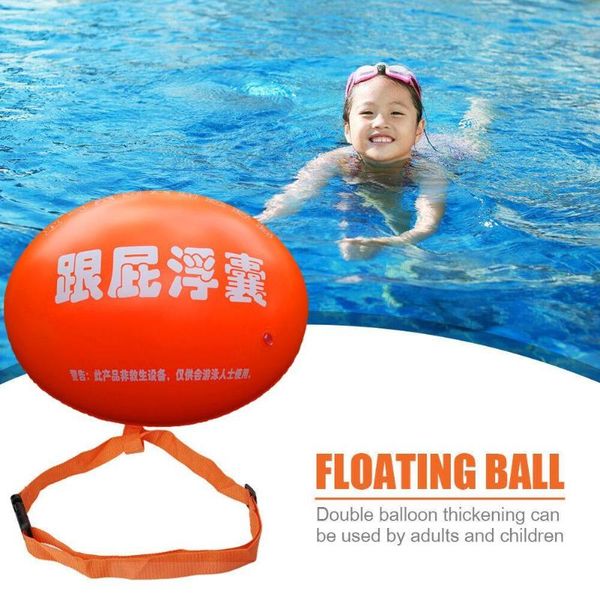 

life vest & buoy outdoor inflatable open pvc swimming tow float dry bag double air with waist belt for water sport safety