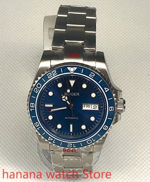 

wristwatches watch men's high-quality luxury sports and leisure waterproof mechanical clock blue bezel rotating, Slivery;brown