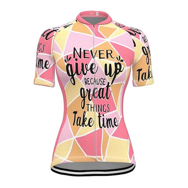 

2021 women's short sleeve cycling jersey summer pink bike jerseys top, Black;red