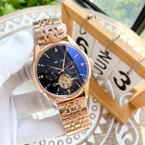 

p-003 42mm montre de luxe mens watches fully automatic mechanical movement 316 fine steel case luxury watch wristwatches, Slivery;brown