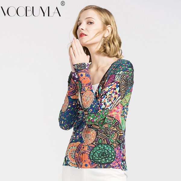 

women's sweaters voobuyla long sleeve sweater 2021 spring cardigan women casual fashion knitted female deep v-neck coats mujer, White;black