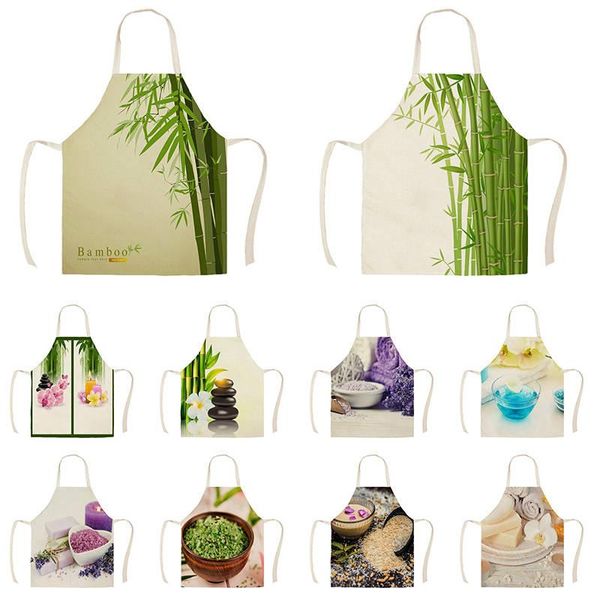 

aprons bamboo pattern for women cooking accessories kitchen apron