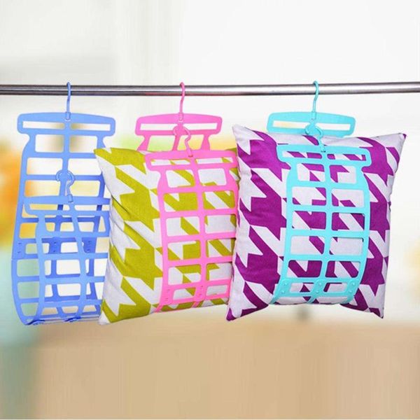 

hangers & racks adjustable pillow stand dryer plastic shelf cushion hanger with hook rotates 360 degrees